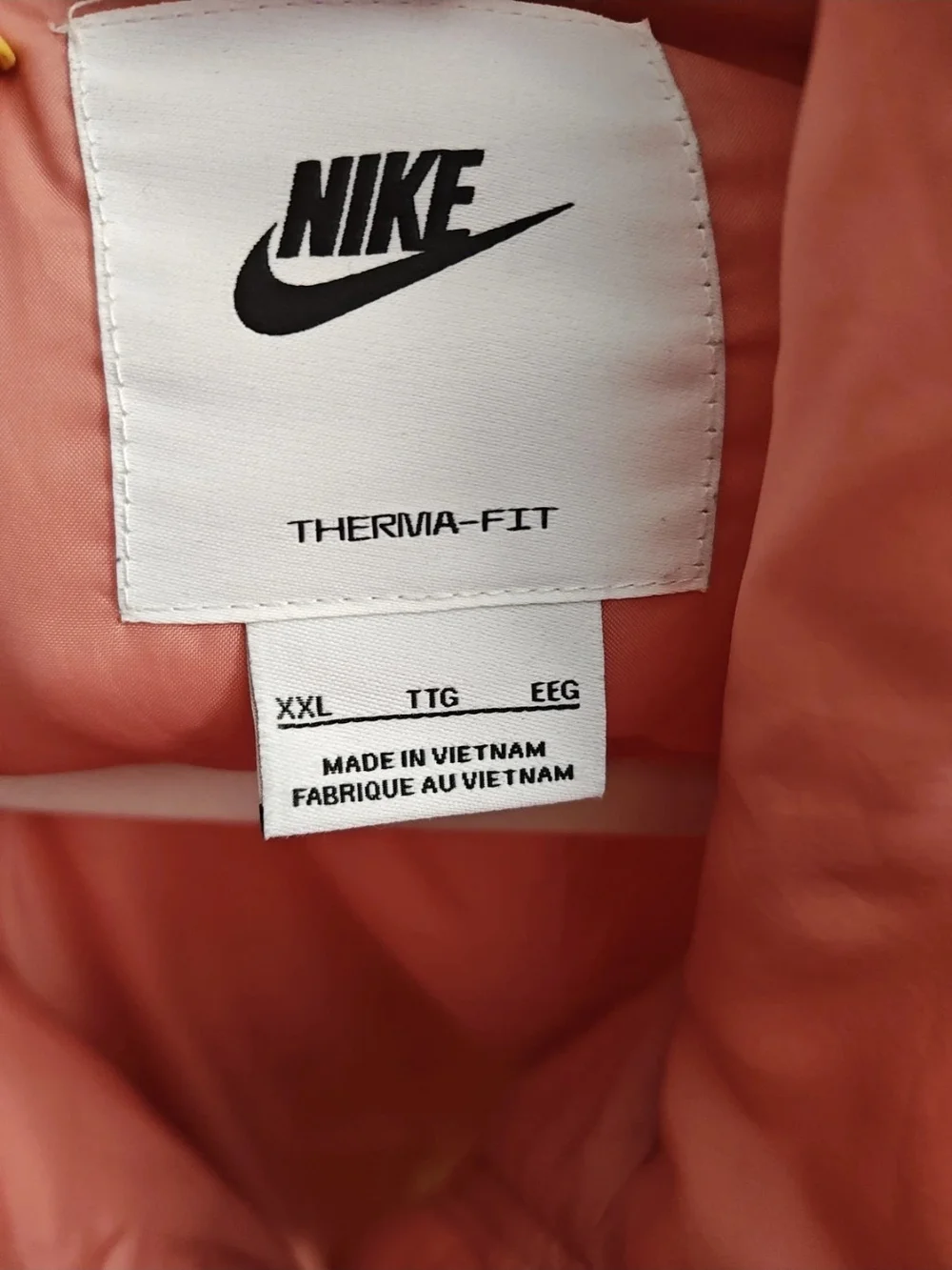 Nike Quilted Sleeveless Vest in Dusty Peach